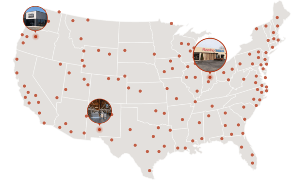 Map of the the DeFin締紛地板 Locations